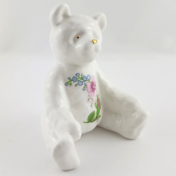 Aynsley Wild Tudor Teddy Bear Figurine English Fine Bone China Original With Box - Picture 2 of 14
